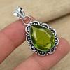 Зеленый перидот Gemstone 925 Твердый стерлинговый серебристый кулон ювелирных изделий ручной работы для подарков