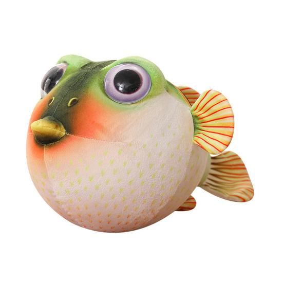 26/33/43cm Fashion Accompany Sofa Ornament Cozy Touch Cartoon Animal Pillow Puffer Fish Plush Toy for Girl Children