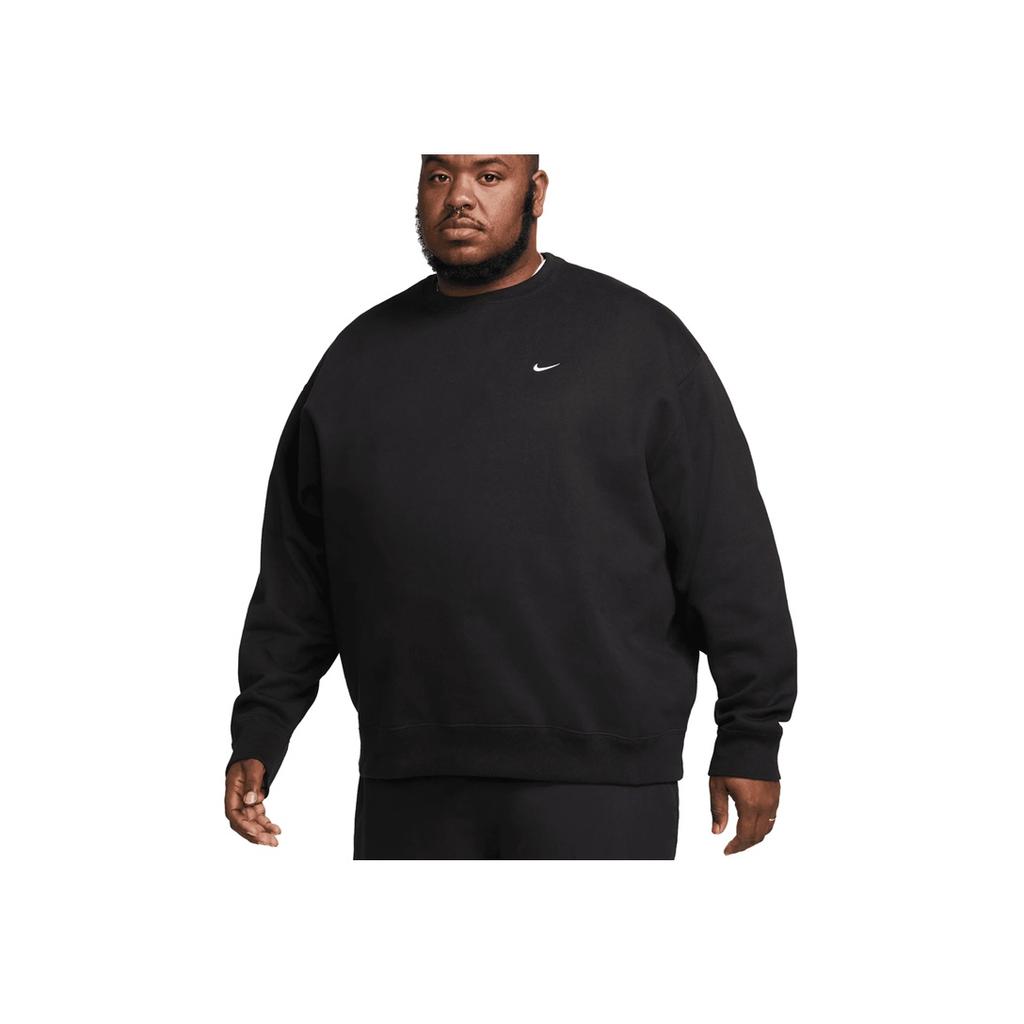 Nike Мужские топы Solo Swoosh из флиса с круглым вырезом черного цвета DX1361-010
