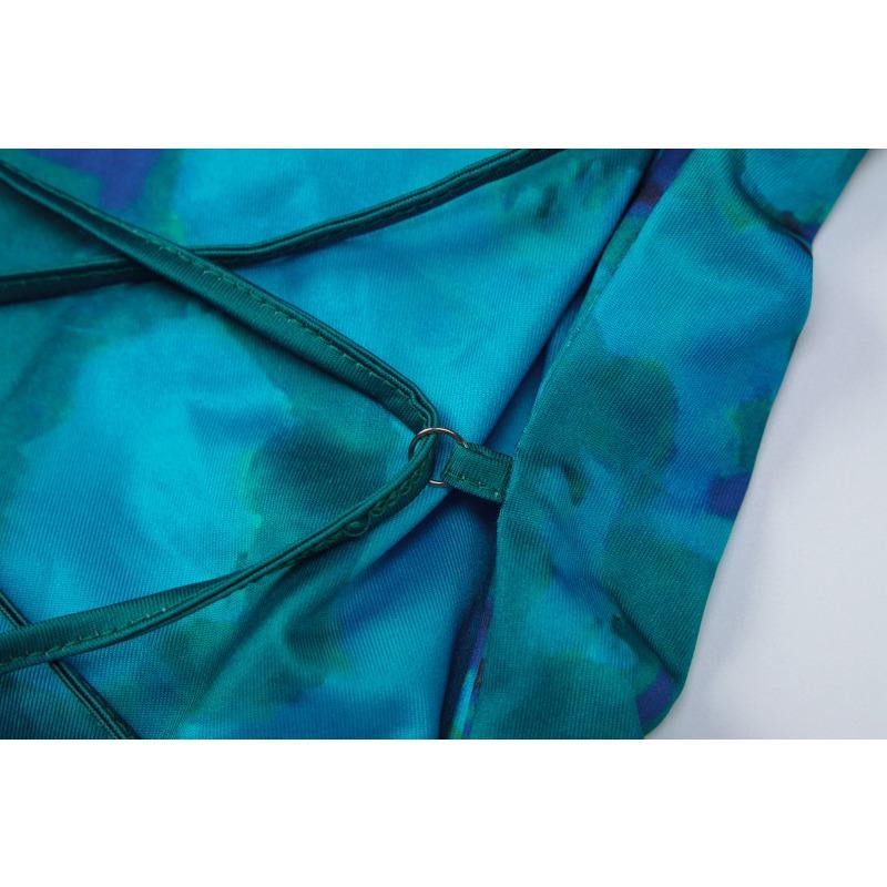 Women's Spring Sexy Backless Lace-up Printed Halter Dresses