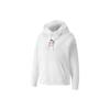 Puma Logo Letter Print Pattern Drawstring Hooded Long Sleeve Sweatshirt Women Sweatshirt White 535309-02