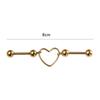 Design Lady Gothic Party Piercing Heart Earring Ear Bone Stud Women Earring Korean Style Earring