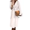 Women's Fashion Casual Hundred Lapel Coat Solid Color Long Sleeve Jacket
