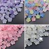 Handcrafted For Jewelry Making High Quality Beads for Crafted AB Color Acrylic Beads 20Pcs Flower Charms Loose Spacer Beads Beads With Hole