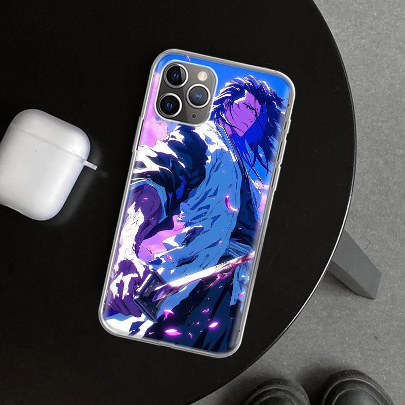 Чехол для телефона Bleach Кучики Бьякуя для iPhone 11 12 13 Mini 14 15 Plus 16 Pro Max 17 Air 7 8 + SE Художественный Индивидуальный Fundas 11
