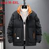 Новое поступление, зимняя модная мужская молодежная короткая рабочая куртка с воротником-стойкой, мужская, больших размеров M-XXL 3XL 4XL 5XL 6XL 7XL 8XL