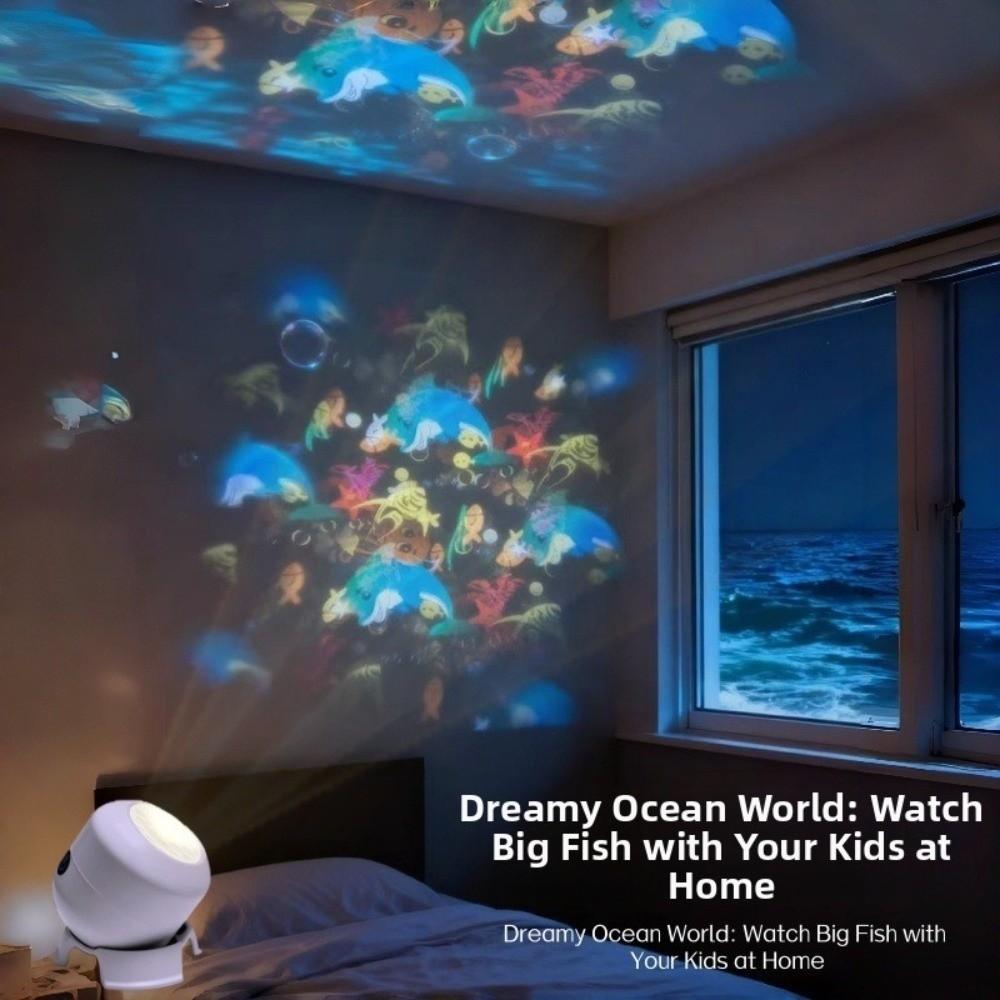 Ocean Christmas Projector Light Snowflakes Indoor Ambient Lamp Night Light for Bedrooms