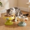 Cartoon Design Elevated Cat Bowl Detachable Cat Water Bowl Pet Drinking Feeder  For Dogs Cats