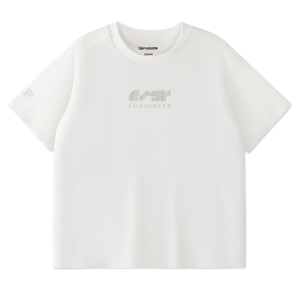 Fila Fusion Женская футболка с круглым вырезом и буквенным принтом Топы T11W625102AWT
