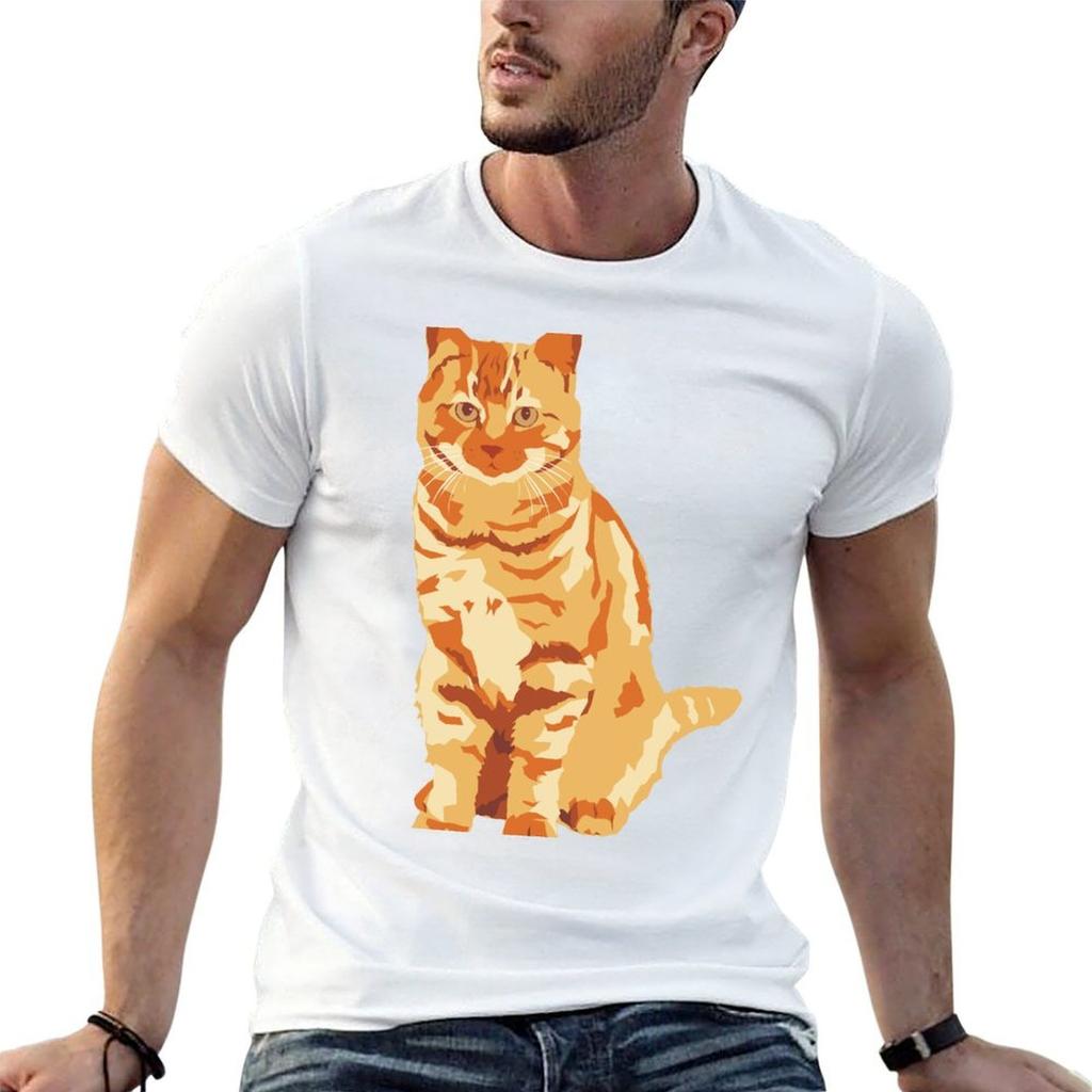 Ginger Cat T-Shirt Halloween Casual T-Shirt