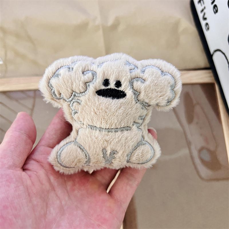 Мультяшная брошь-собачка из плюша для DIY одежды, сумок и аксессуаров