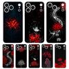Мягкий прозрачный чехол для телефона для iPhone 17 Air 16E 16 11 15 14 Pro MAX 12 13 7 8 Plus SE Пасхальный чехол Защита Токио Красная Паукообразная Лилия