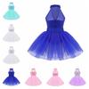 Kids Sequins Costume Girls Ballet Tutu Dress Performance Dance Leotard Stage Gymnastics Exercise Dress