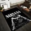 Nirvana themed guitarist design rug for decor Non-slip rug suitable for living room and bedroom sofas.