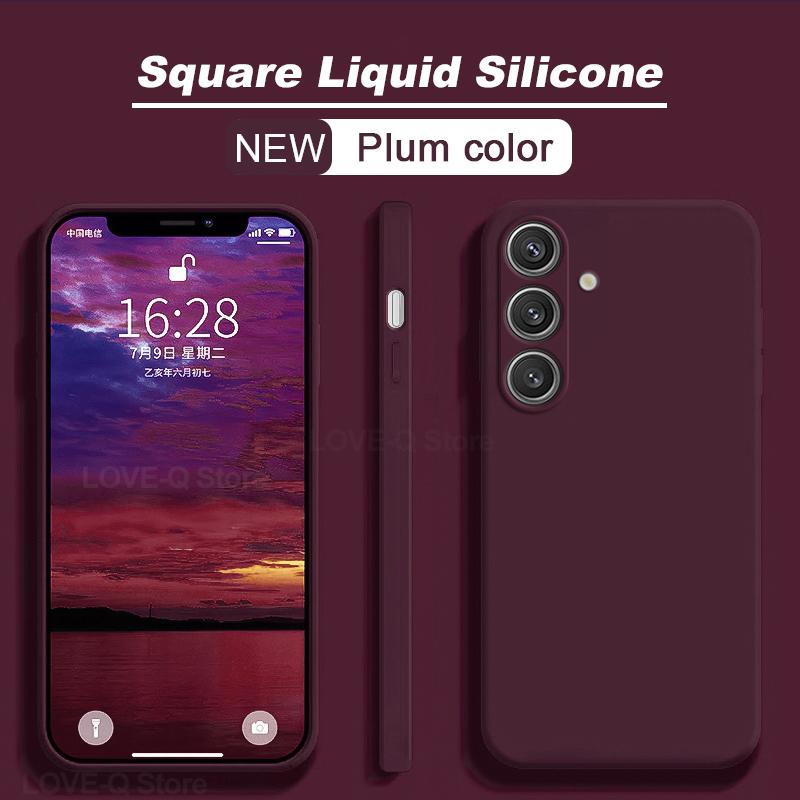 Чехол S24 S23 Ultra Plus, жидкий силиконовый чехол для телефона Samsung Galaxy S24 S23 S22 S 24 Ultra Plus S23Ultra S24Ultra, мягкий чехол