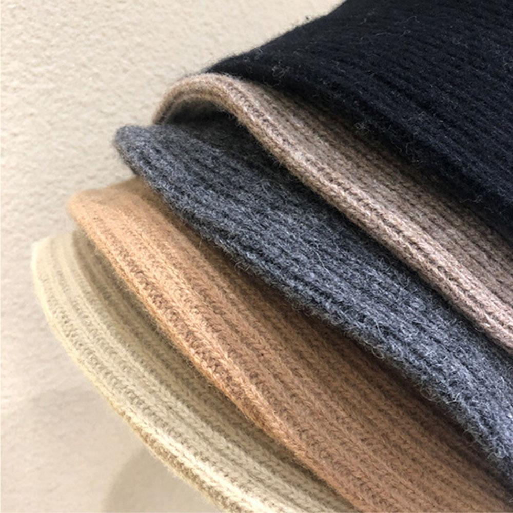 Fashion Women Winter Knitted Thicken Autumn Bucket Hat Warm Hats Felt Wool Hat Fishing Cap