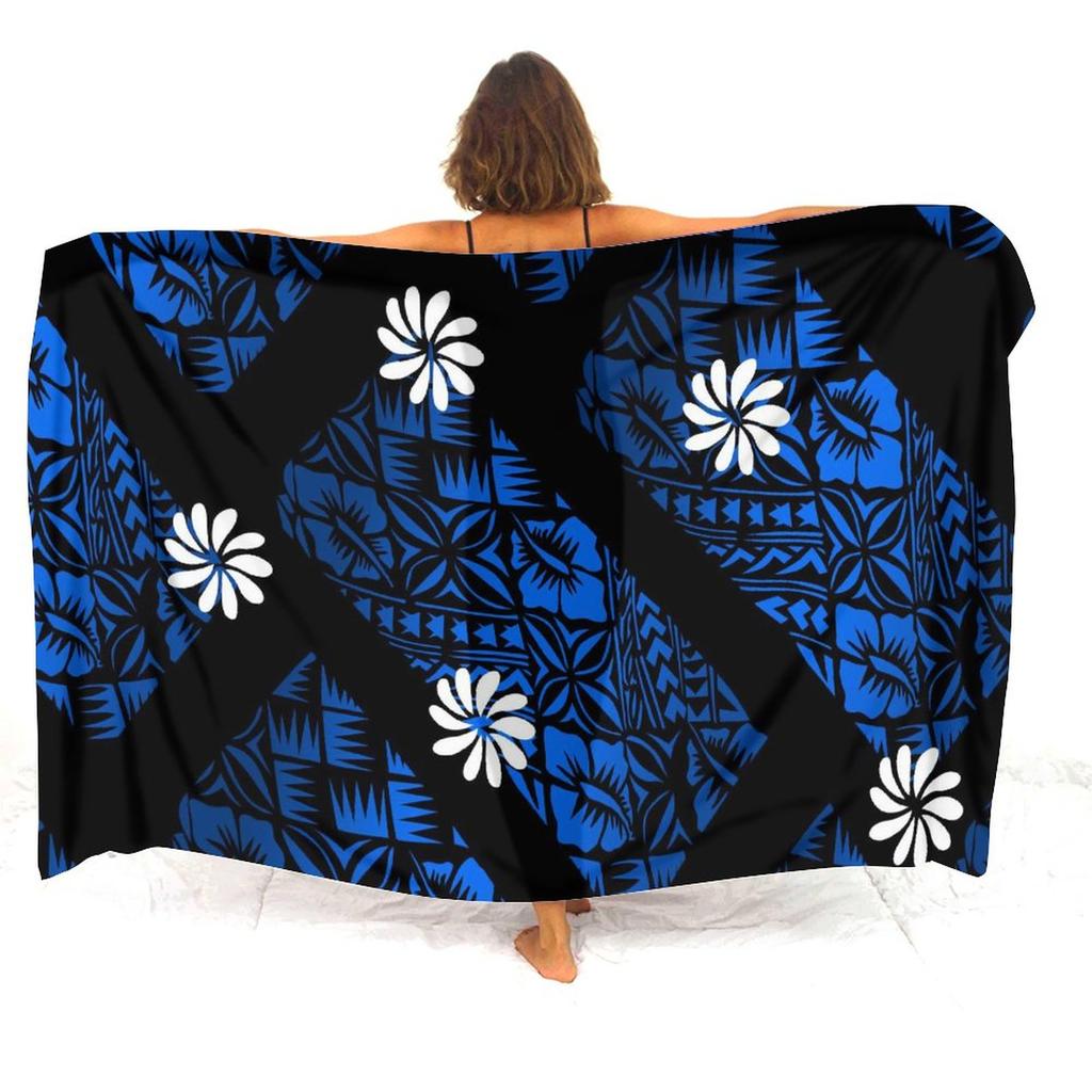 Resort Seaside Tourism Tribal Ethnic Style Women'S Sarong Polynesian Print Custom Seaside Beach Dress