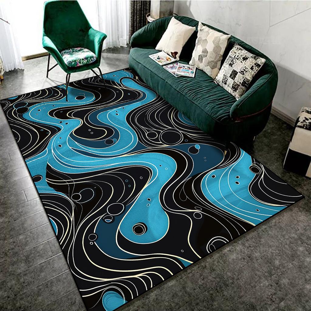 Nordic Abstract Living Room Carpet Decoration Home Large Area Easy Clean Sofa Area Floor Mat Bedroom Study Lounge Anti-slip Rugs