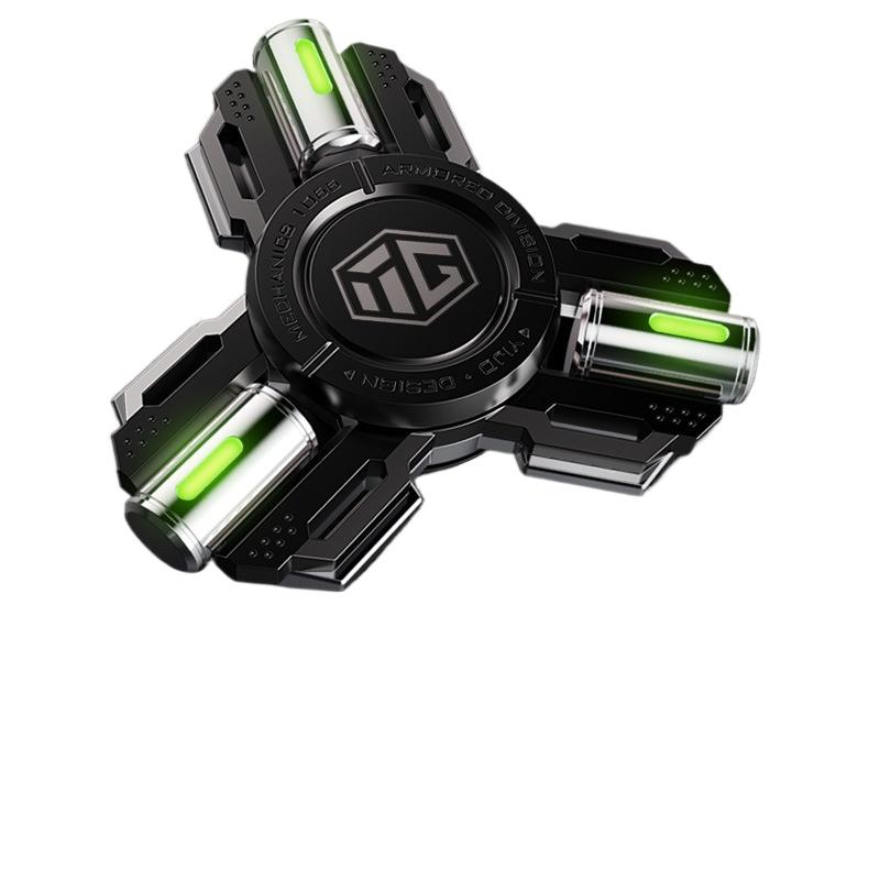 Спиннер из металлического сплава, светящийся, долговечный, с гироскопом на кончике пальца, EDC, вращающийся волчок, игрушки для снятия стресса для взрослых и детей