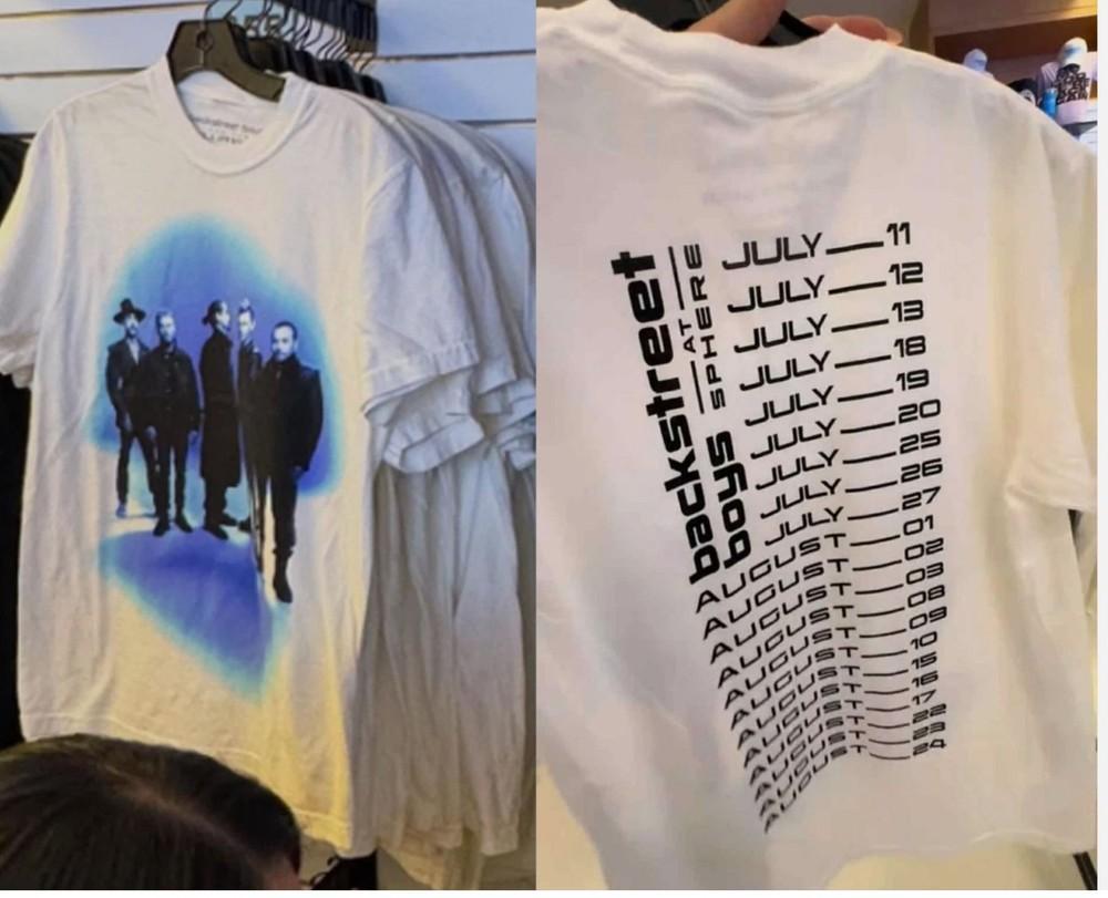 Футболка Backstreet Boys 2025 Даты резиденции в Sphere Las Vegas Белая футболка S-5XL Унисекс Футболка