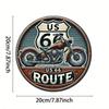 Ретро Металлическая Вывеска Route 66 Винтажная Жестяная Табличка Мужская Комната Гараж Настенное Искусство Домашний Бар Кафе Закусочная Декор