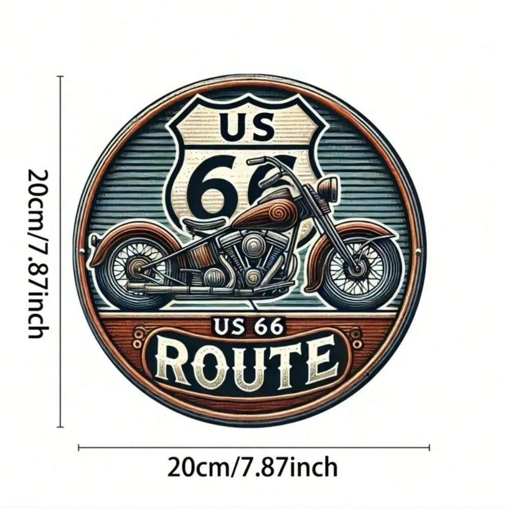 Ретро Металлическая Вывеска Route 66 Винтажная Жестяная Табличка Мужская Комната Гараж Настенное Искусство Домашний Бар Кафе Закусочная Декор