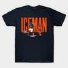 Мужская черная футболка с принтом Iceman Caleb Williams - Chicago Bears Печать на бумаге для трансфера без вырезания Хлопковая футболка