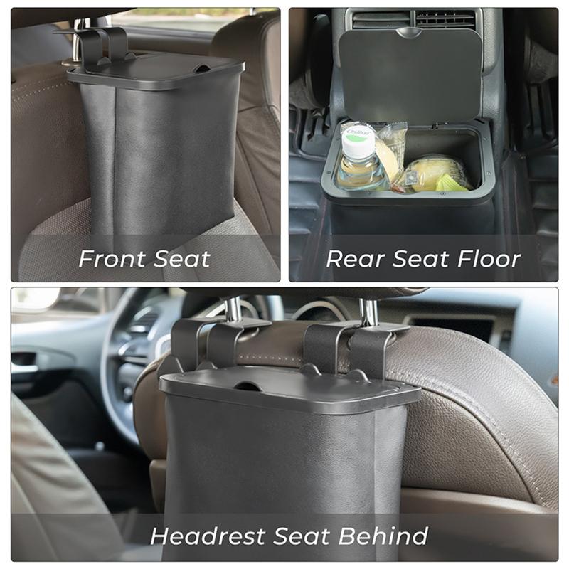 Car Trash Can Bin Car Accessories Organizer Garbage Cars Storage Pockets For Trash Can Closeable Waterproof Outer Skin