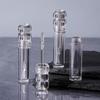 Empty 3.5Ml Transparent Lipgloss Tubes With Silicone Brush Round Cosmetic Lipgloss Tube Clear Lip Balm Bottle Refillable