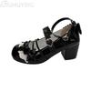 Fashion Bow Women Heeled Shoes New Fashion Summer Marie Janes Shoes Trend Sandals 2025 Brand Party Lolita Lace Woman Pumps Zapatillas