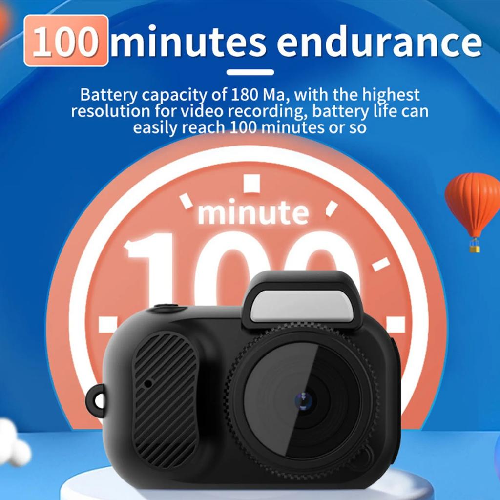 Компактная видеокамера 1080p Один клик 100 минут работы от батареи Micro USB Детская цифровая камера Цветной экран Для улицы