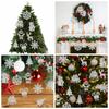 24pcs Creative Christmas Decoration Tags Silver Hanging Ornament Christmas Tree Pendant  New Year