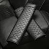 2PCS PU Leather Safety Belt Shoulder Cover Breathable Padding Universal Car Shoulder Pads Black Beige Grey Brown