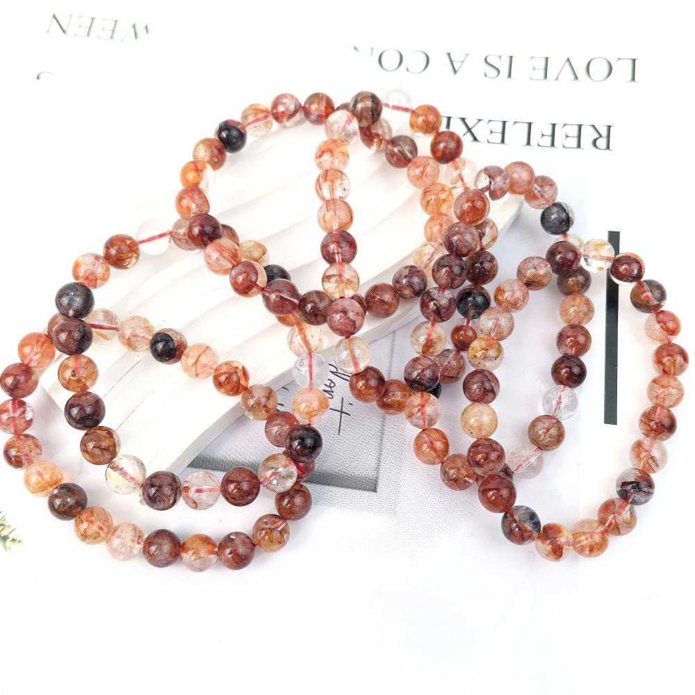 Natural Stone Beads 8mm Red Fire Quartz for DIY Bracelet Jewelry Crystal Fashion Accessories