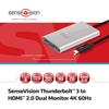 Club3D SenseVision Thunderbolt™ 3 to HDMI™ 2.0 Dual Monitor 4K 60Hz Dual Display Distribution Hub for Mac and Windows (CSV-1574)