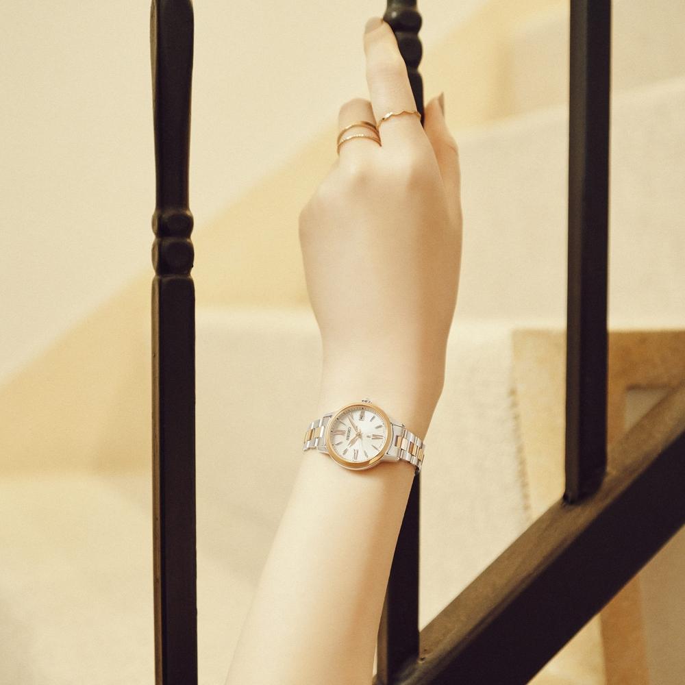 [Часы Seiko] Rukia Grow SSVW206 женские, серебро + розовое золото