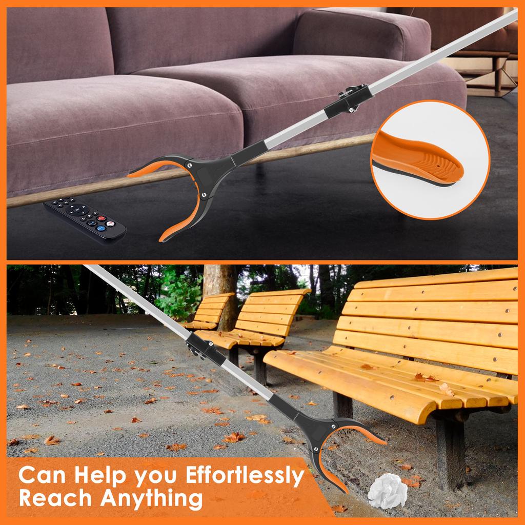 Складной захват-удлинитель для ручных инструментов, палка для сбора мусора, портативный складной инструмент для сбора мусора с нескользящими губками.