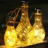 6Pcs Solar Wine Bottle Lights 2M 20 LED Copper Wire Fairy String Lights IP65 Waterproof Cork Lights for Wedding Christmas Party