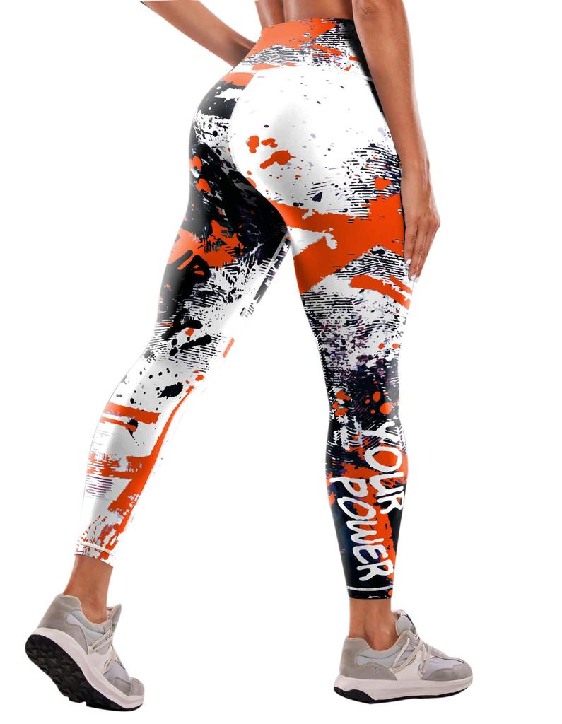 "Women's High-Waist Printed Yoga Pants for Fitness"