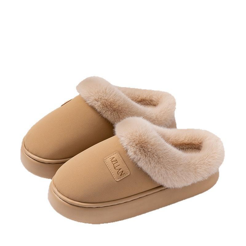 Cotton slippers thickened indoor and outdoor cotton slippers men and women cute fluffy slippers non-slip slippers slack