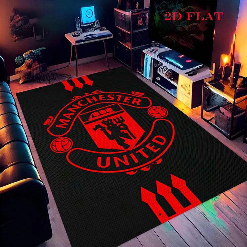 Loyal MUFC Fans Carpet Rug for Living Room Bedroom Home Sofa Decoration,Kids play Nonslip Floor Mat