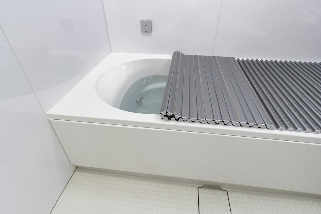 Крышка для ванны Topre Easy Wave, тип жалюзи, 75 x 150 см, металлический серый, антибактериальная, L15