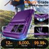 With Card Holder Sliding Camera Cover And Stand For iPhone 16 Pro Max Phone Case, Anti-Fall PC+TPU Wallet Case-Purple
