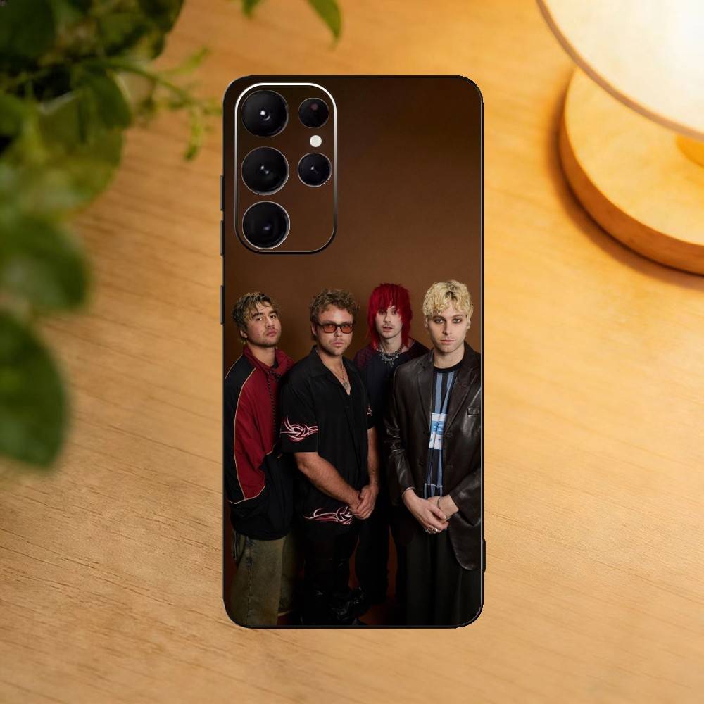 Популярная рок-группа 5-5SOS Чехол для телефона Samsung S25,24,21,22,23,30,Ultra,20,Plus,Fe,Lite,Note Мягкий черный чехол