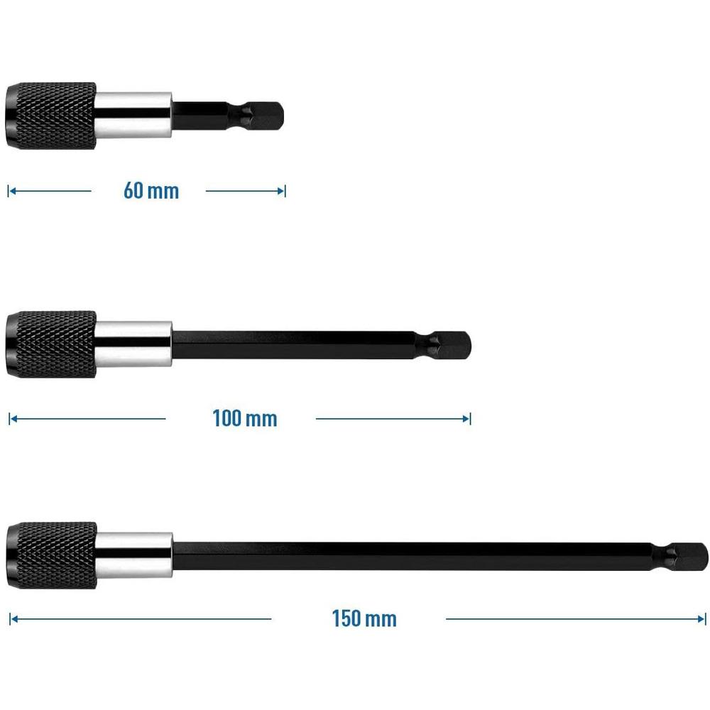 60/100/150 мм шестигранный быстросъемный самоблокирующийся удлинитель для электрической дрели-шуруповерта набор инструментов для отвертки