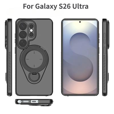 Чехол-броня с магнитной подставкой, вращающейся на 360°, для Samsung Galaxy S26Ultra S26Plus S26, усиленный противоударный прочный чехол