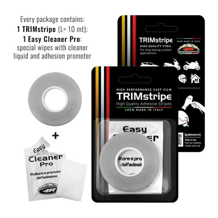 Bandes adhésives - trim stripes - noir - 3 mm x 10 mt - thermoformable - résistant aux intempéries