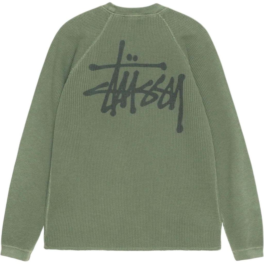 Stussy FW24 РЕГЛАН ТЕРМОЛОНГС КРУГЛЫЙ ВЫРЕЗ логотипT Унисекс 1140356