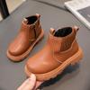 Осенне-зимние новые детские модные британские ботильоны с боковой молнией, красивые ботинки Martin для девочек, мягкая подошва, универсальные модные ботинки