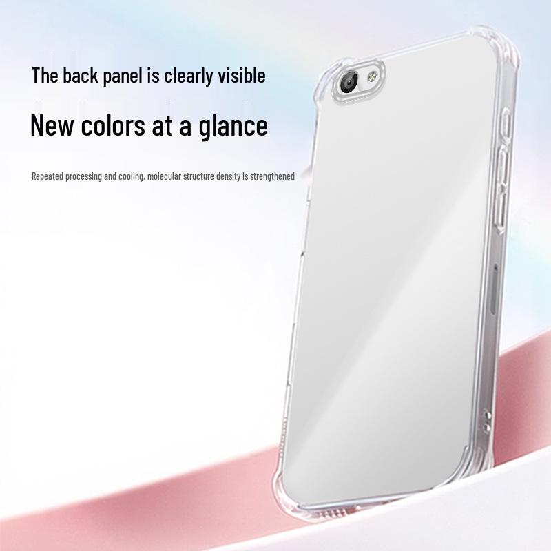 Vivoy53L/Y53s/T1X Transparent Airbag Phone Case - Four-Corner Drop-Proof TPU for Enhanced Protection.